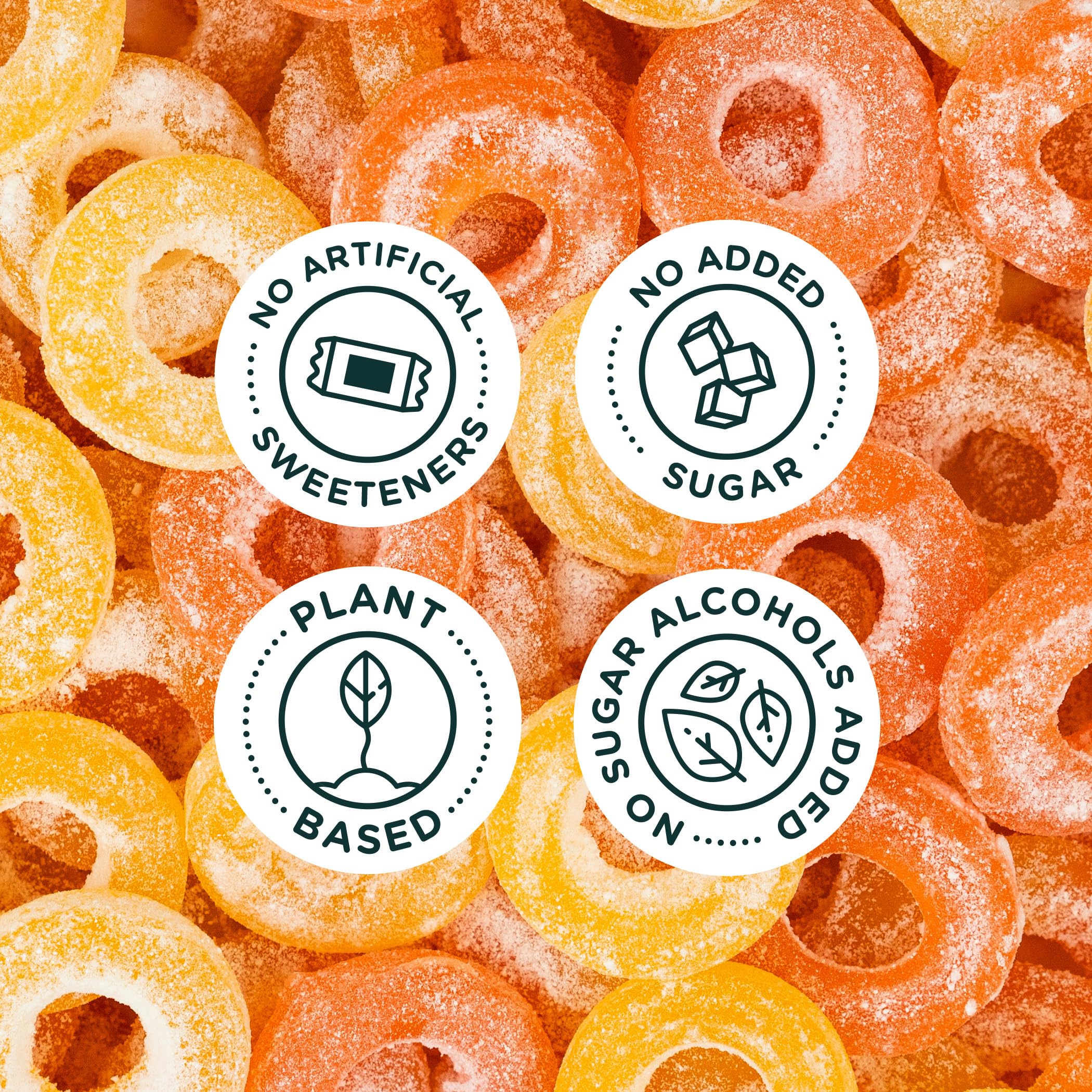 Amazon.co.jp: SmartSweets, ピーチリング、ピーチ、50g（1.8オンス